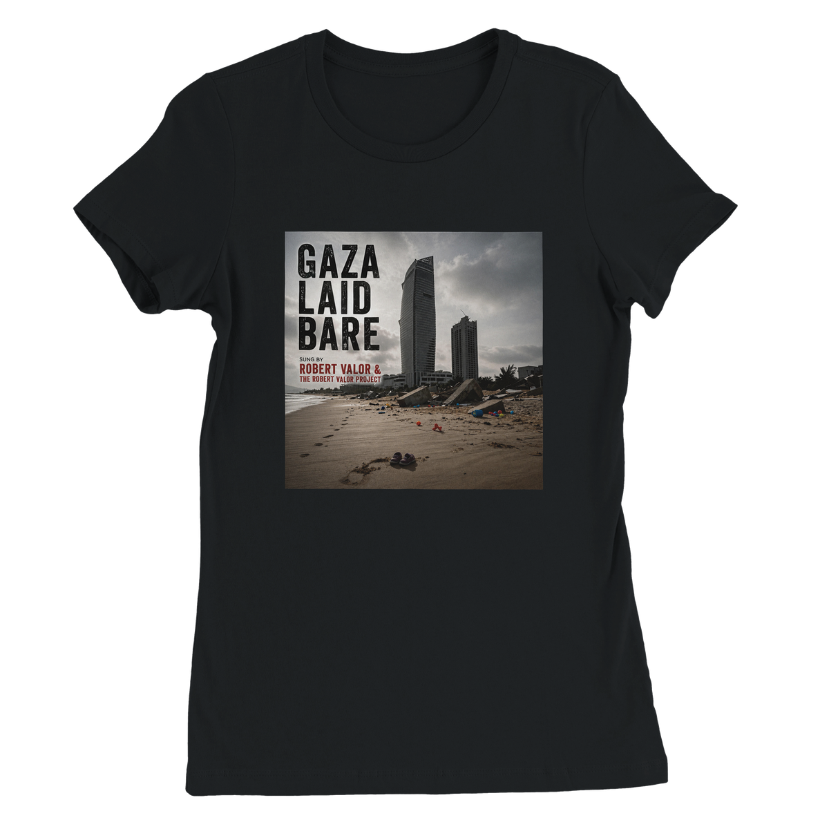 GAZA LAID BARE - Women’s Cut T-Shirt
