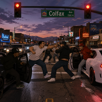 At The light  by CrashOut Kye