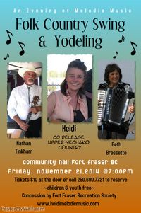 Folk Country Swing & Yodeling CD Release Concert