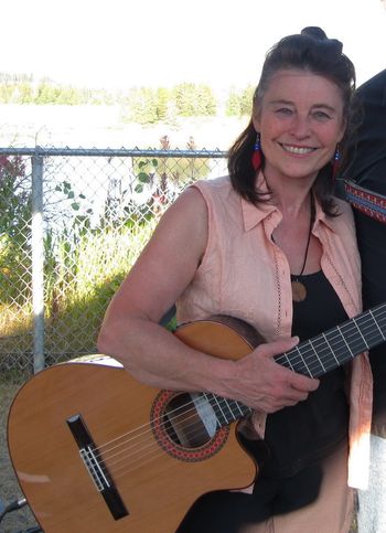 At Ootsa Lake..with my new Almansa guitar
