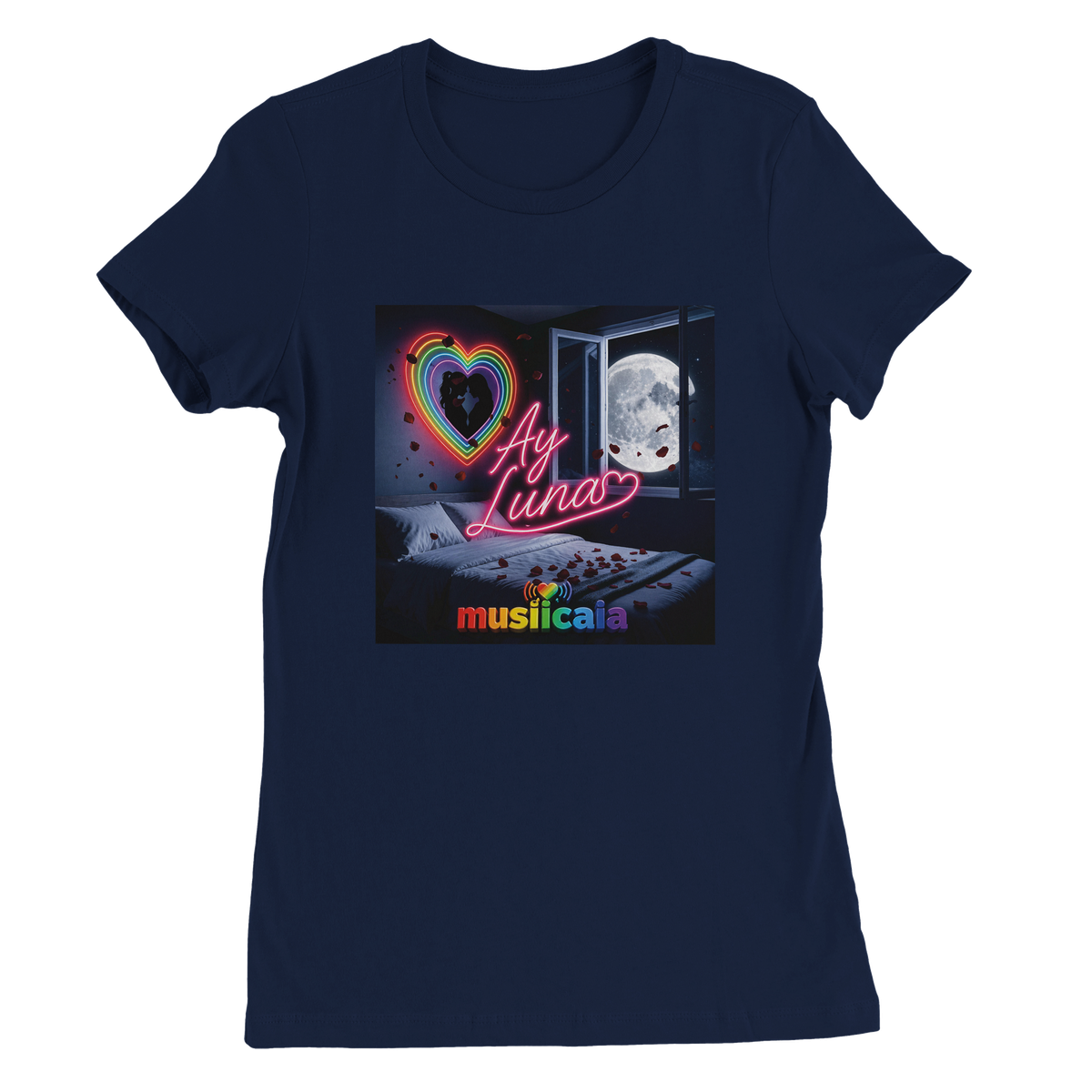 Ay luna - camiseta de corte femenino
