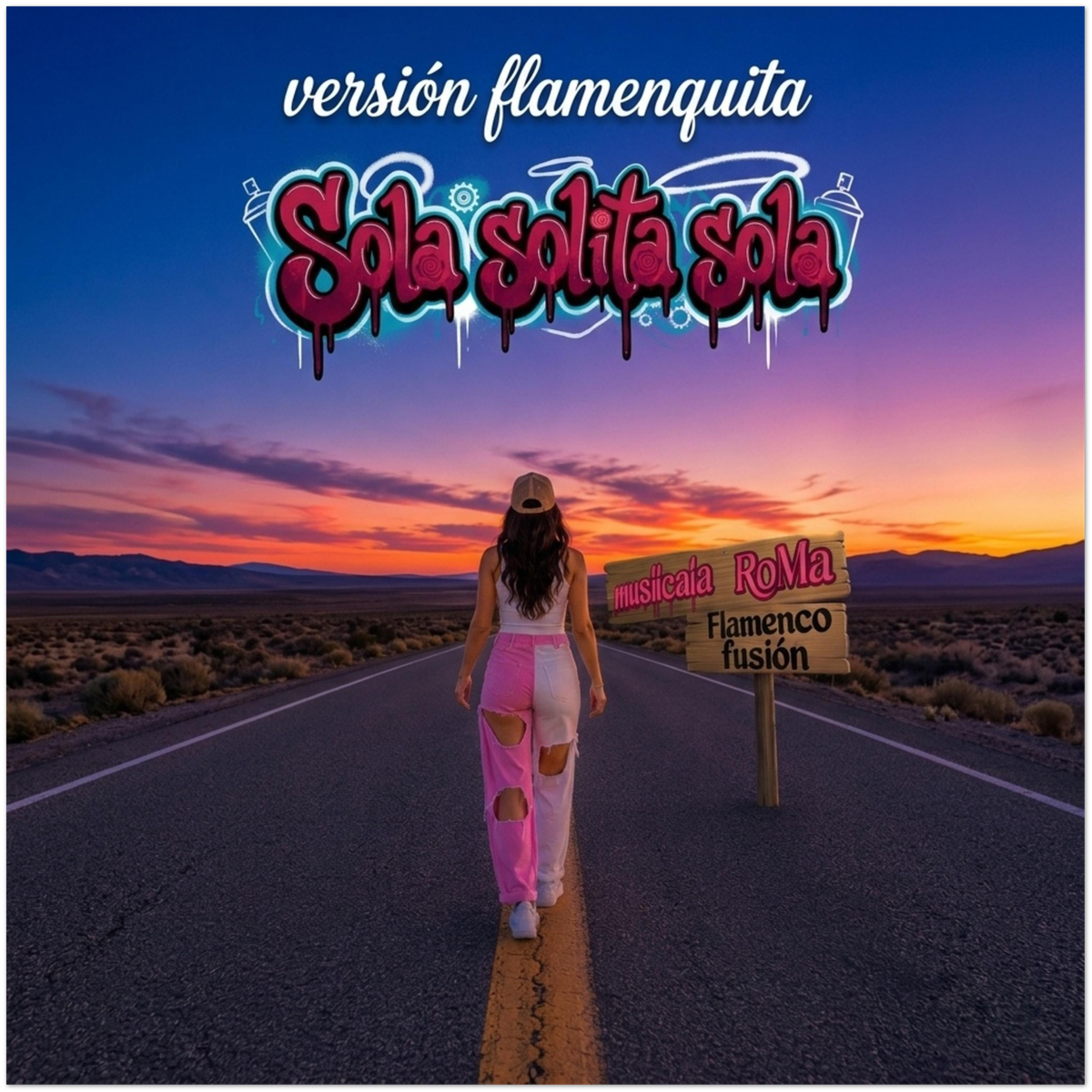 Sola solita sola (Versión flamenquita) - Fine Art Poster