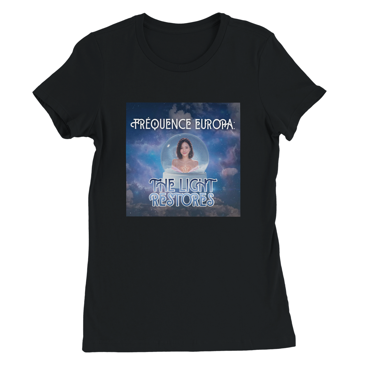 FRÉQUENCE EUROPA: THE LIGHT RESTORES - Women’s Cut T-Shirt