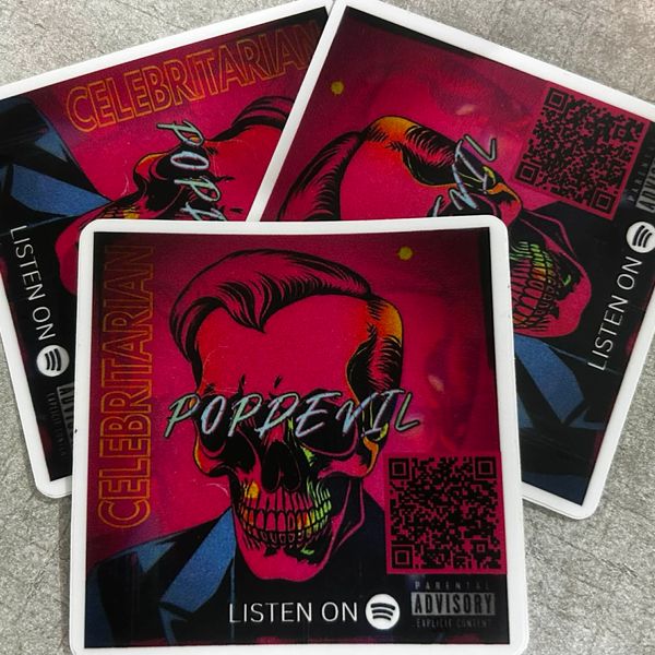 Celebritarian Album Art Stickers With QR Code