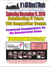 100th Songwriter House Concert - Celebrate 5 Years!