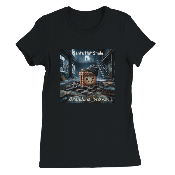 Santa Hat Smile - Women’s Cut T-Shirt