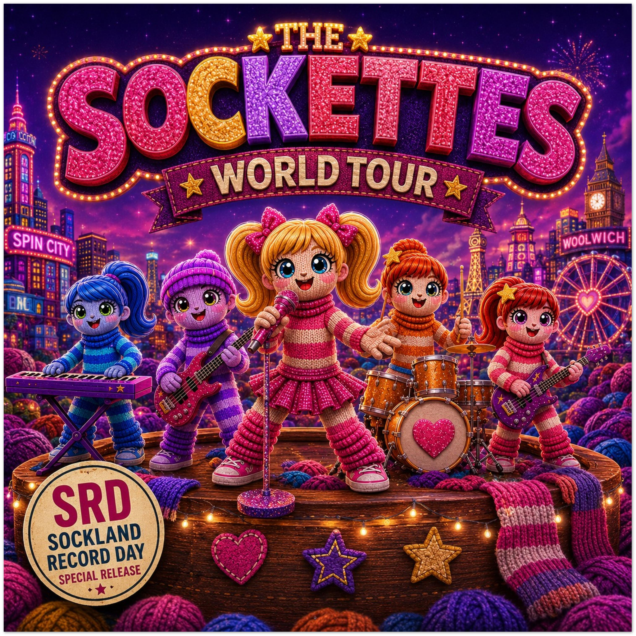 THE SOCKETTES WORLD TOUR - Fine Art Poster