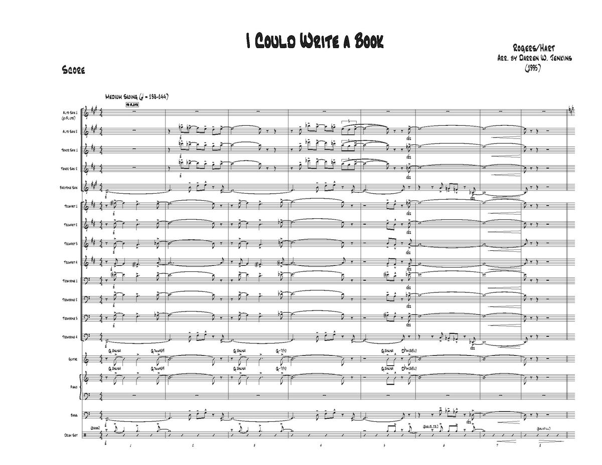 I Could Write A Book (Jazz Ensemble) (Grade 4-4.5)