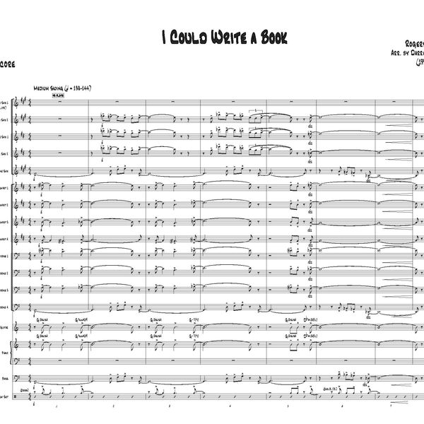 I Could Write A Book (Jazz Ensemble) (Grade 4-4.5)