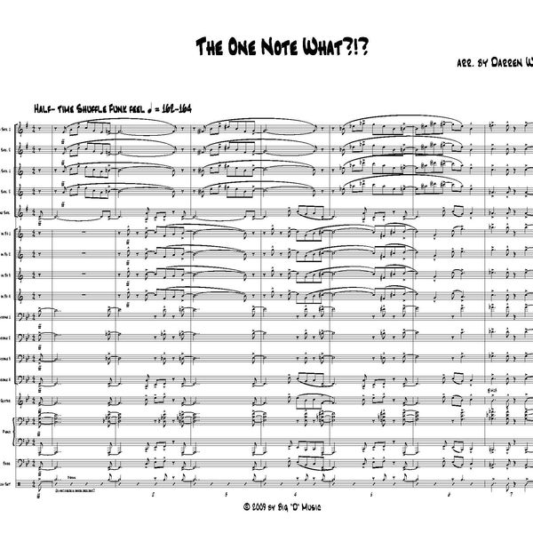 The One Note What?!? (Jazz Ensemble) (Grade 4-4.5)