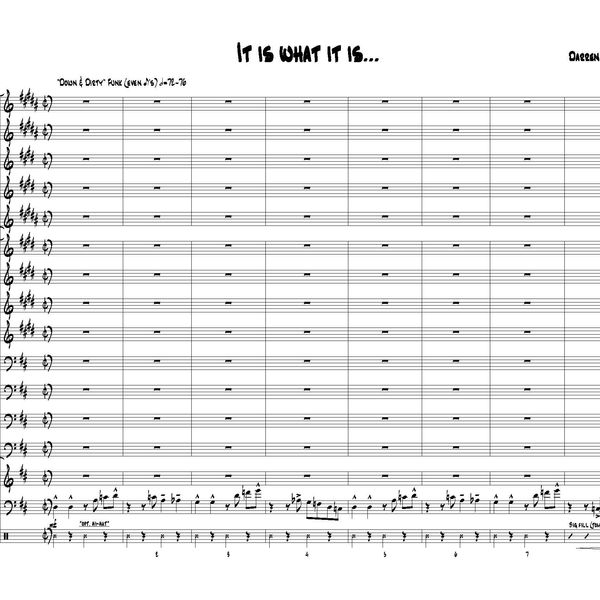 It Is What It Is... (Jazz Ensemble) (Grade 4-4.5)