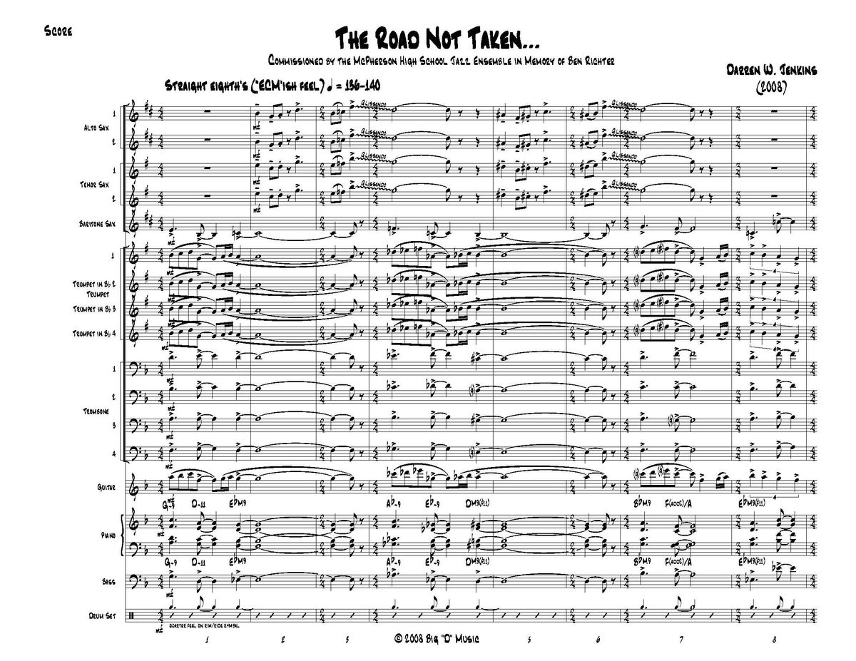 The Road Not Taken (Jazz Ensemble) (Grade 4-4.5)