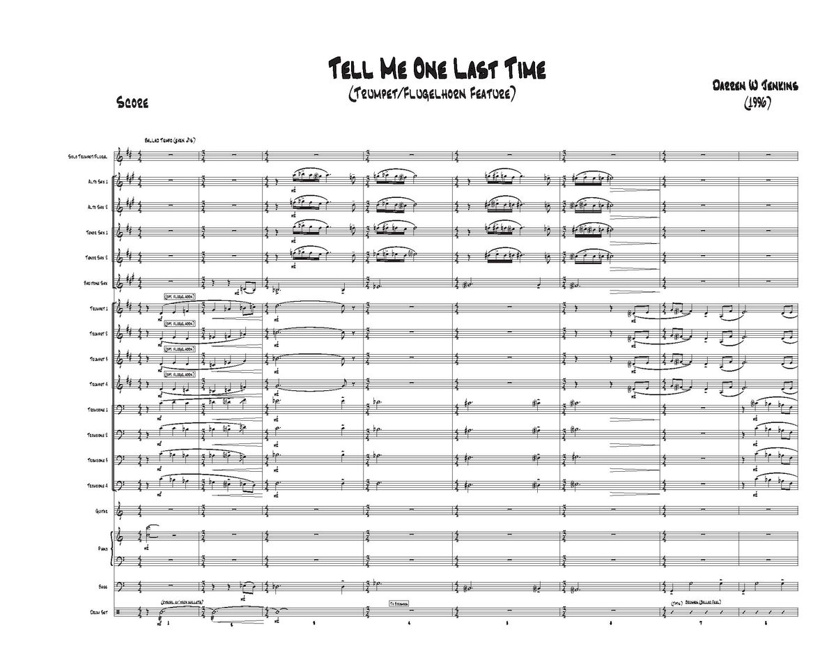 Tell Me One Last Time (Tpt./Flugelhorn Feature) (Jazz Ensemble ) (Grade 4)