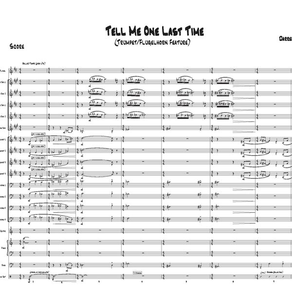 Tell Me One Last Time (Tpt./Flugelhorn Feature) (Jazz Ensemble ) (Grade 4)