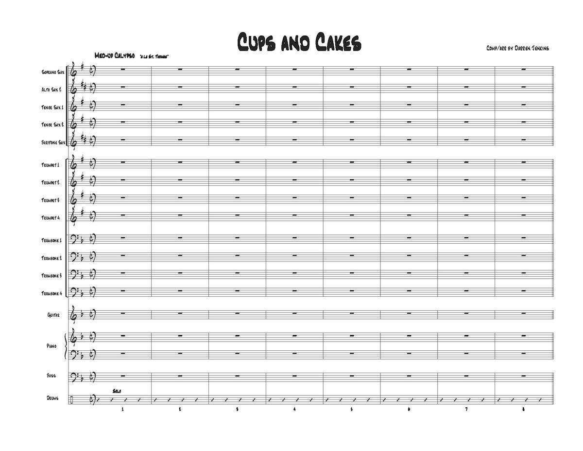 Cups and Cakes (Jazz Ensemble) (Grade 3.5-4)