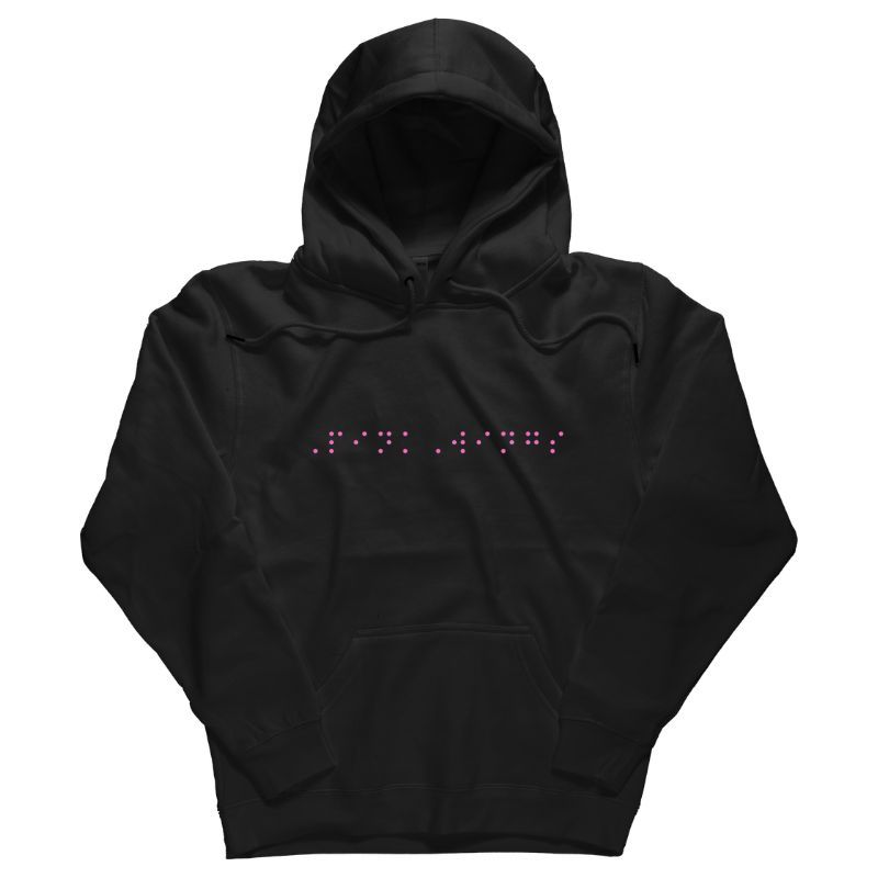 Pink Wings Braille Hoodie