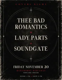 Lady Parts + Thee Bad Romantics + Soundgate