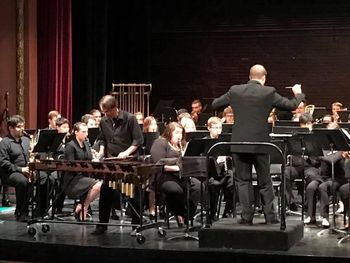 Performing "Xylophonia" with WSU Symphonic Band
