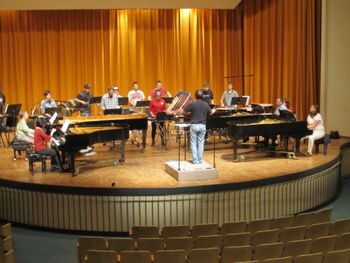 WSU Percussion Ensemble rehearsing George Antheil's  "Ballet Mechanique"
