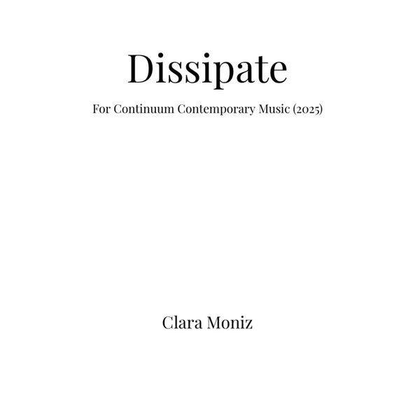 Dissipate - Flute, Clarinet, Violin, Cello, Piano, Percussion 