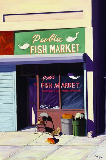 "Harlem Fish Market"      36 x 24 in
Harlem, NYC
