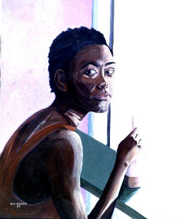 ""Girl Without Pearl Earrings"          30 x 24 in
