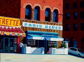 "Paris Blues"          30 x 40 in
Harlem, NYC
