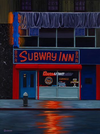 "Subway Inn"        40 x 30 in
Upper East Side, NYC
