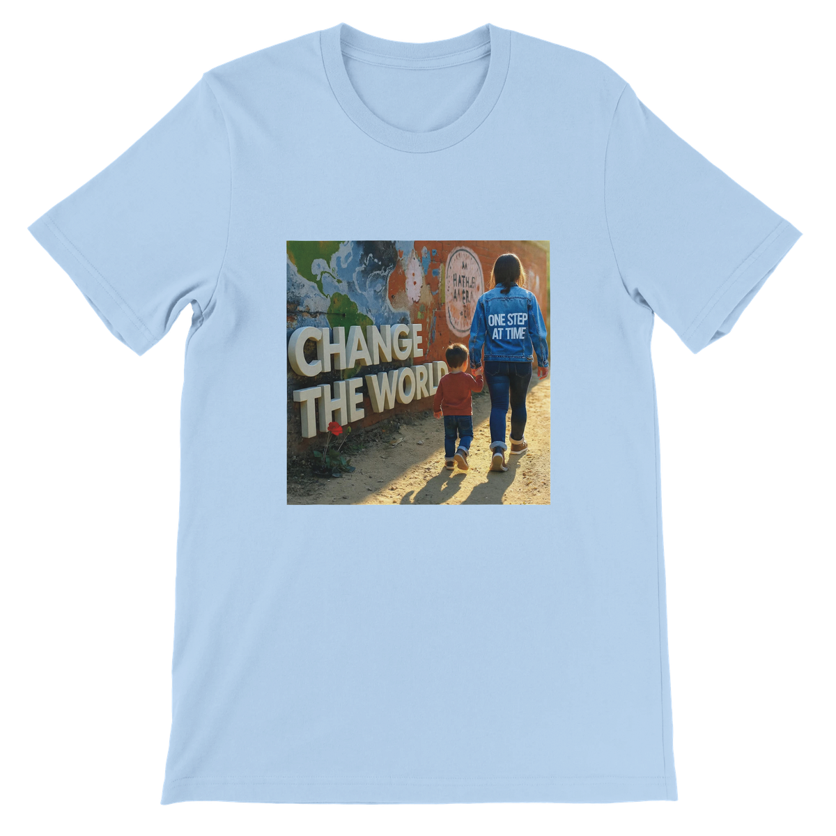Change the world One step at a time - Unisex T-Shirt