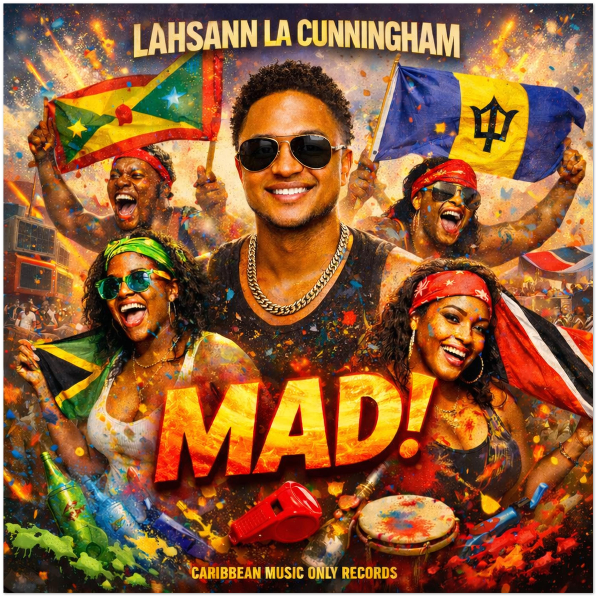 MAD (feat. Trinidad Carribean Soca Team) - Fine Art Poster