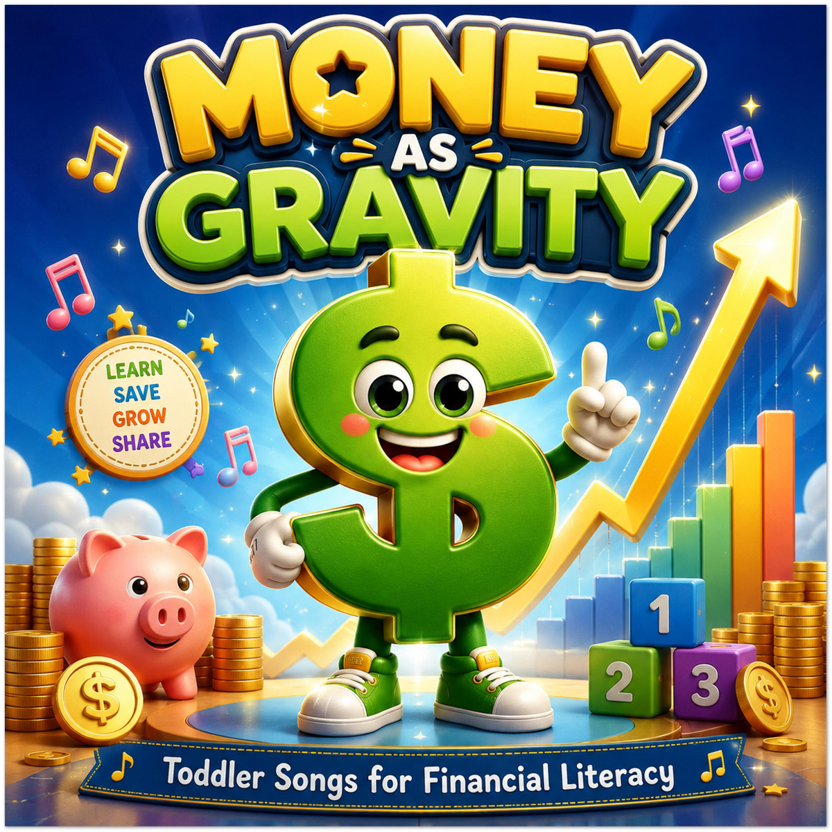 Money As Gravity Toddler Songs For Financial Literacy - Fine Art Poster