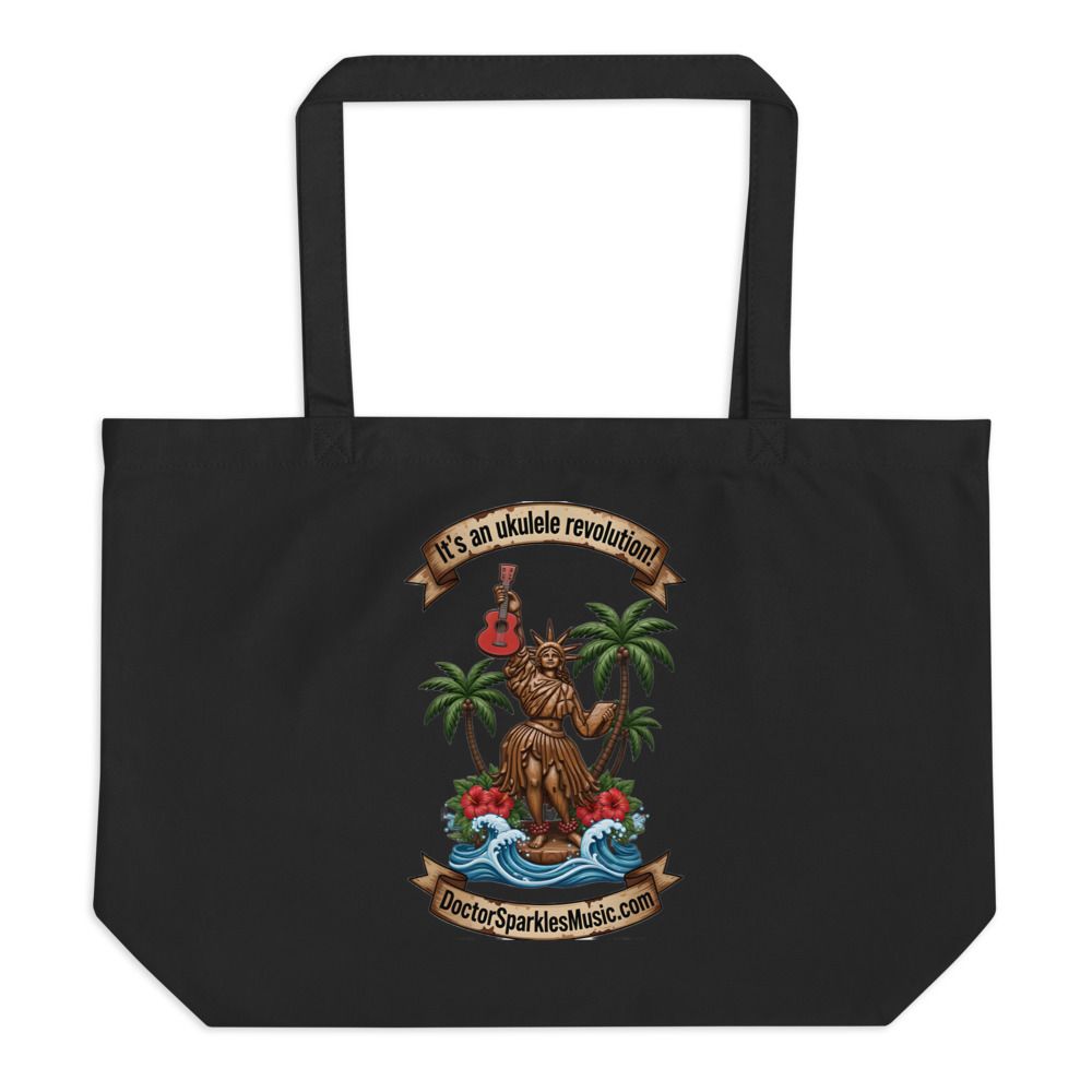 Ukulele Liberty: large tote bag