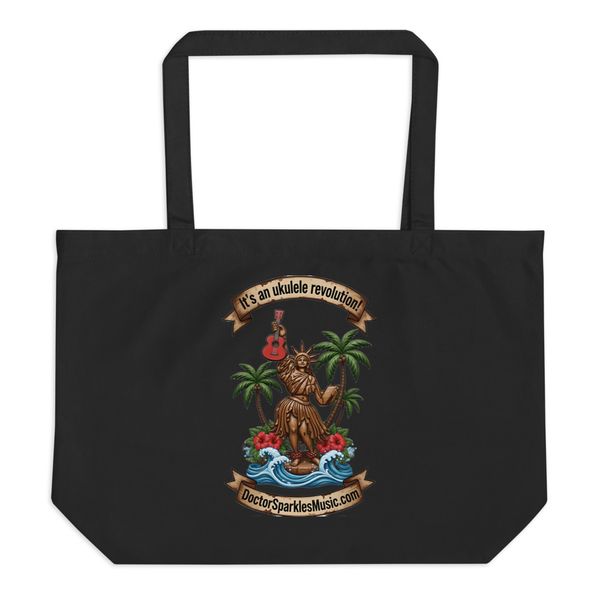 Ukulele Liberty: large tote bag