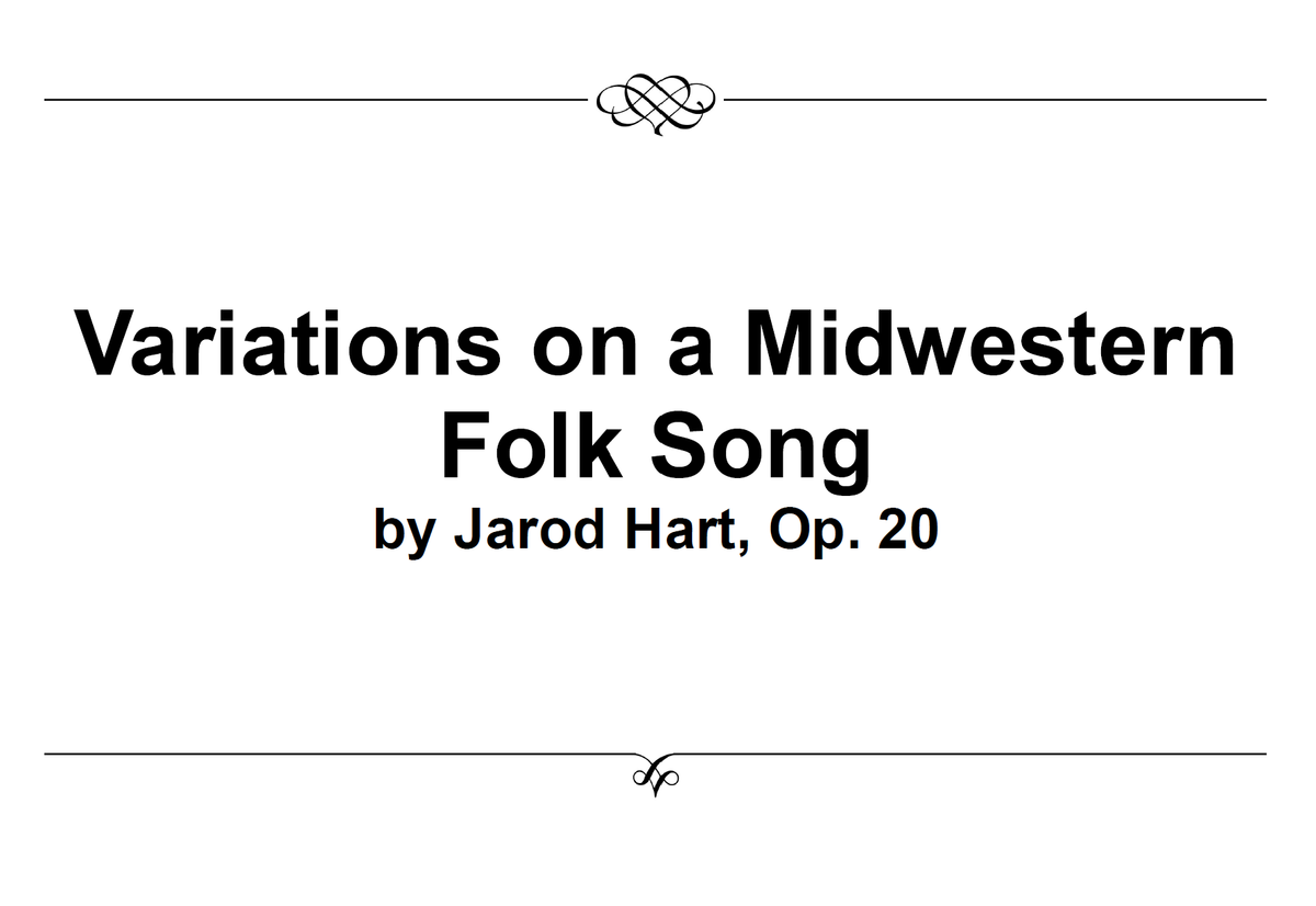 Variations on a Midwestern Folk Song