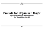 Prelude for Organ in F Major