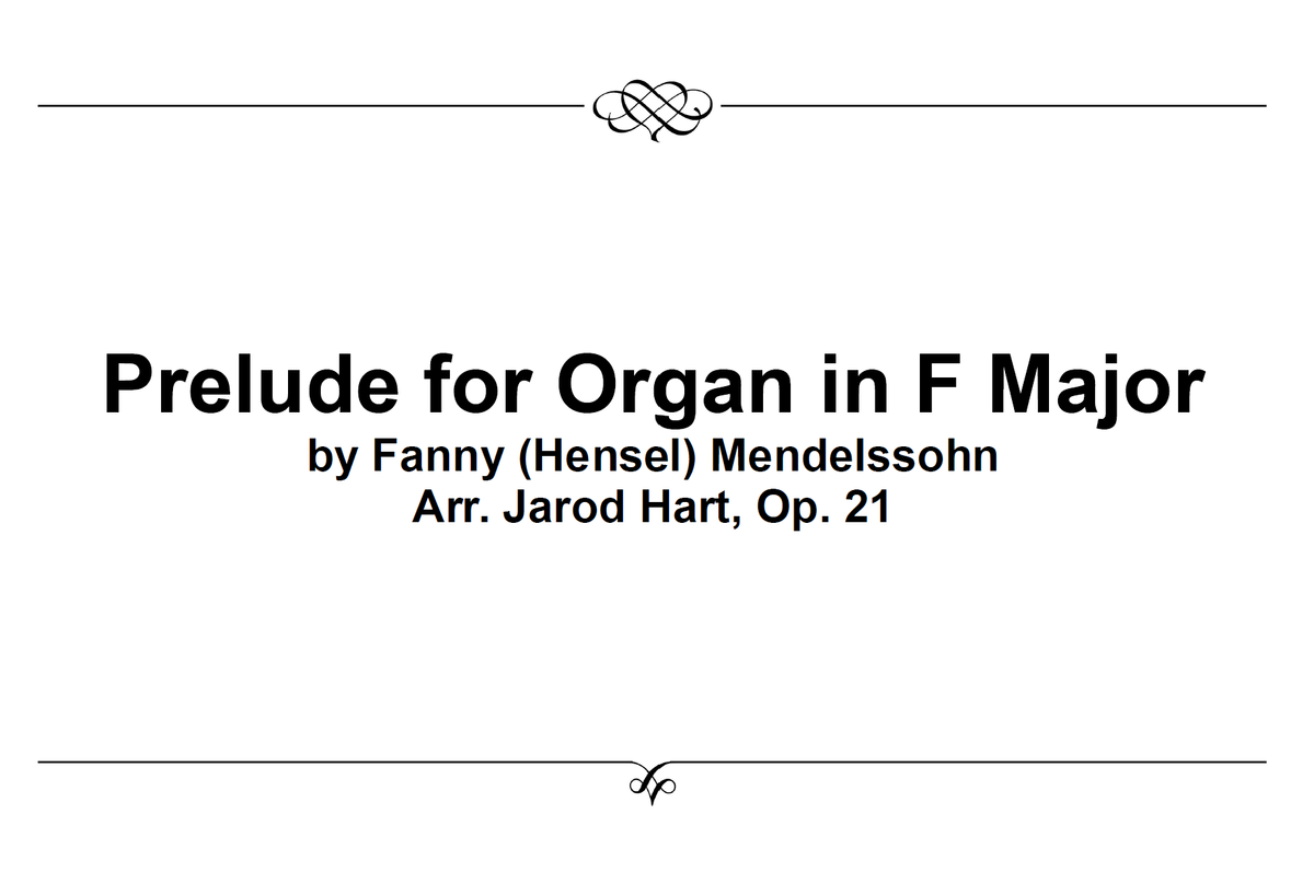 Prelude for Organ in F Major