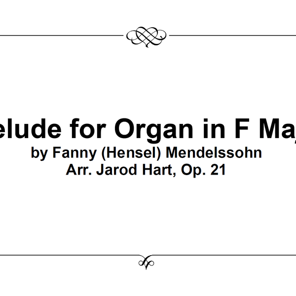 Prelude for Organ in F Major