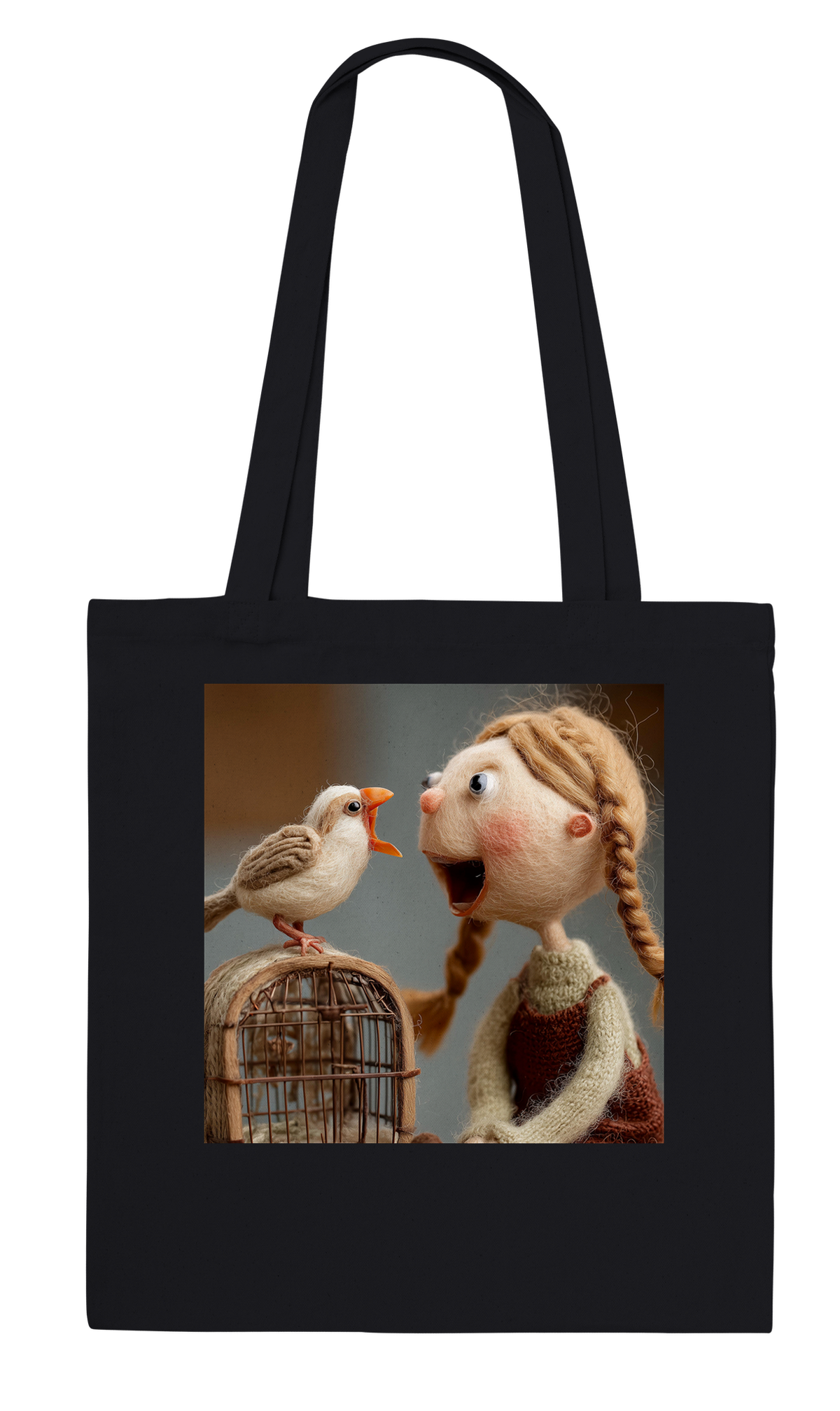 Mary Had A Pretty Bird, Mother Goose Rhyme - Tote bag