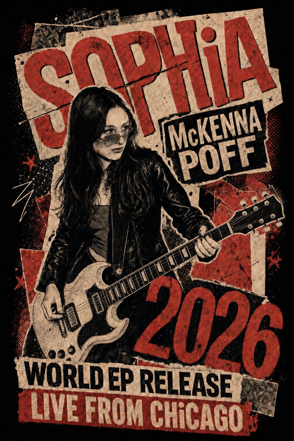 Sophia Vintage Red Poster