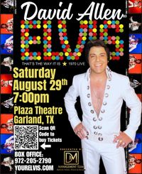 David Allen as Elvis  ⭐️  That’s The Way It Is - 1970 Live