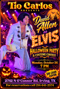 🎃 Halloween Party & Costume Contest 🎃 with David Allen as Elvis