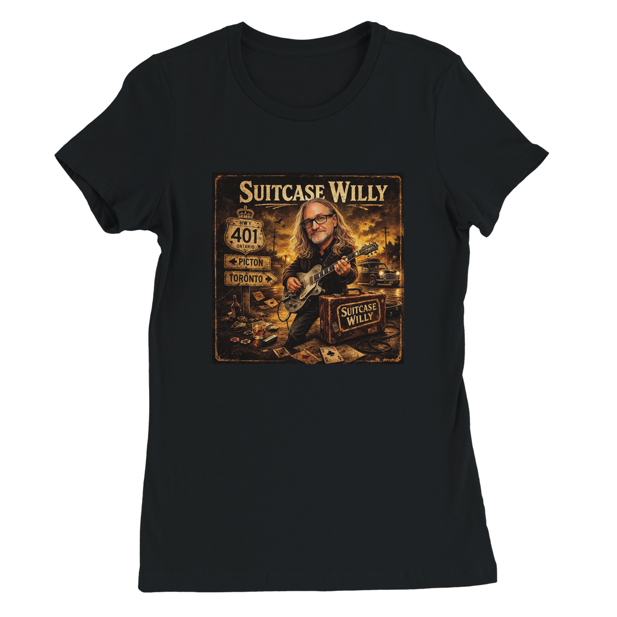 Suitcase Willy - Women’s Cut T-Shirt