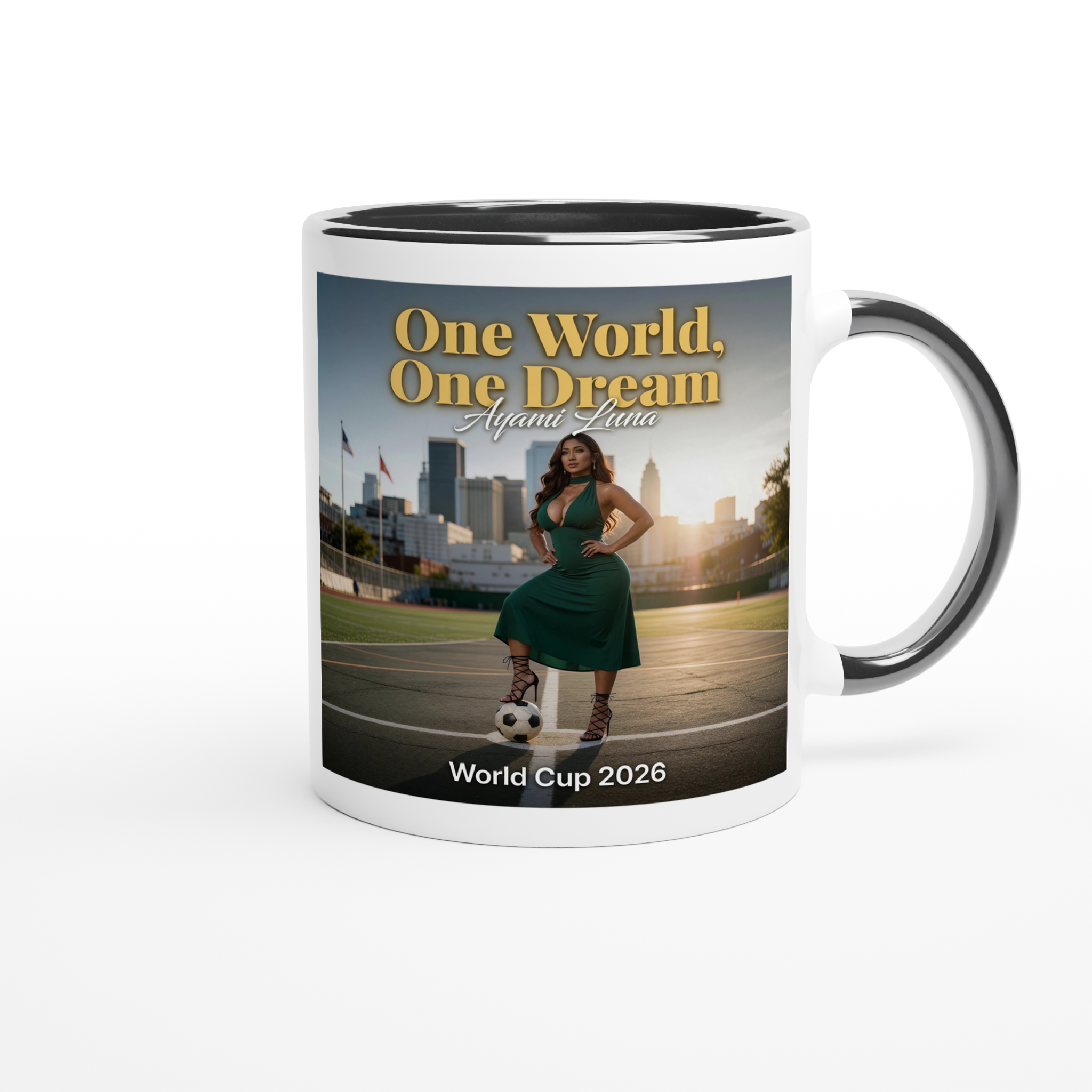 One World, One Dream (world cup 2026) by Ayami Luna - Ceramic Mug