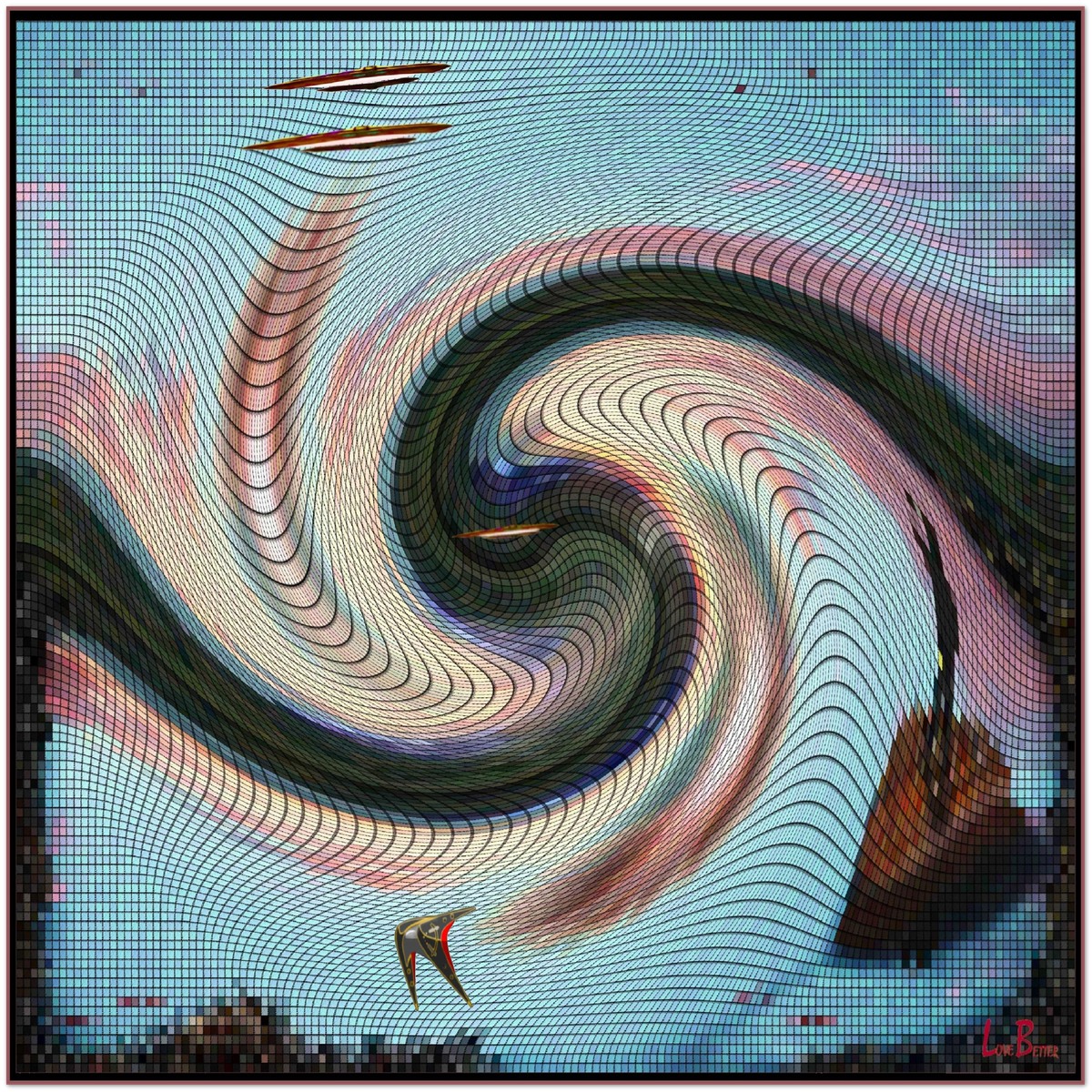 Sliding Down a Wacky Tuba - Fine Art Poster