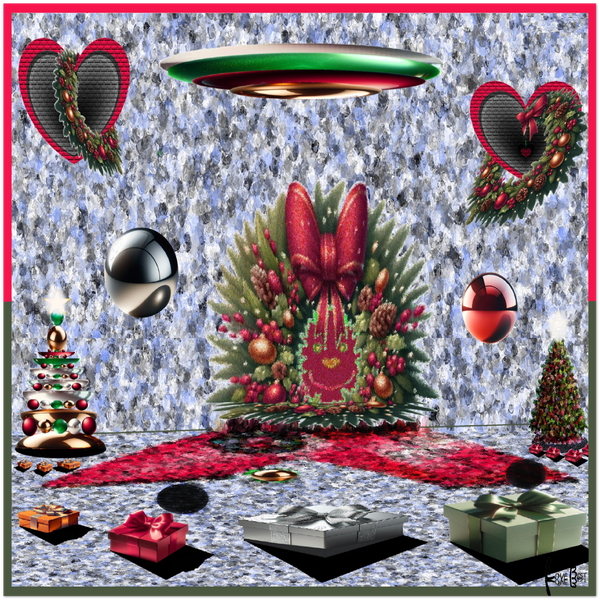 Wackybo Christmas Colors Vibes - Fine Art Poster