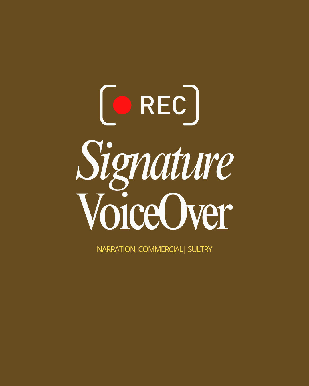 Signature VoiceOver Package