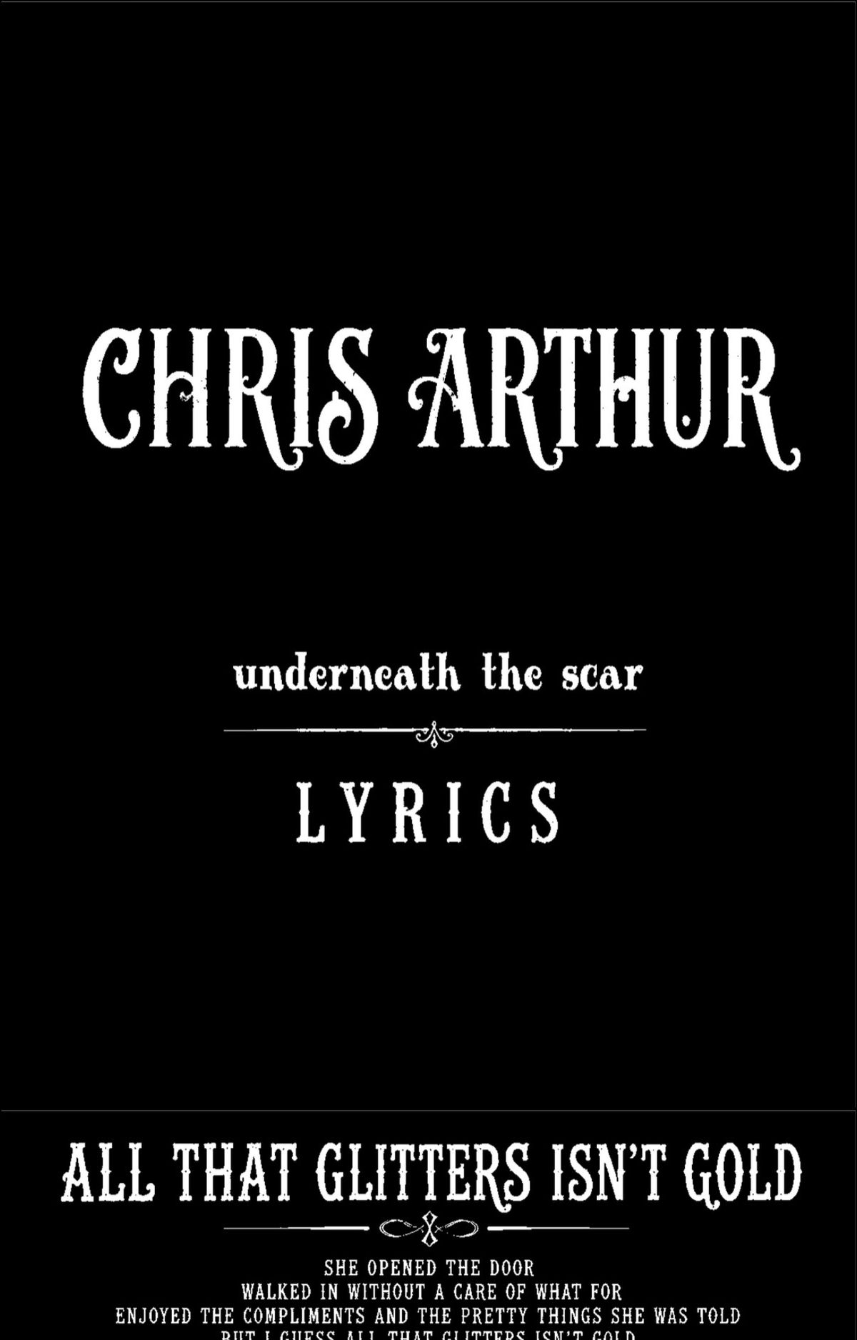 Underneath The Scar Lyrics White/Black