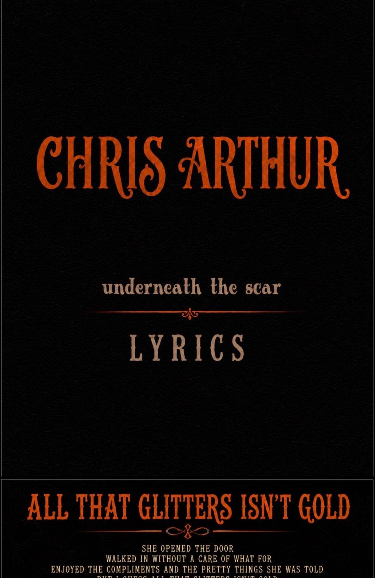 Underneath The Scar Lyrics Orange/Cream