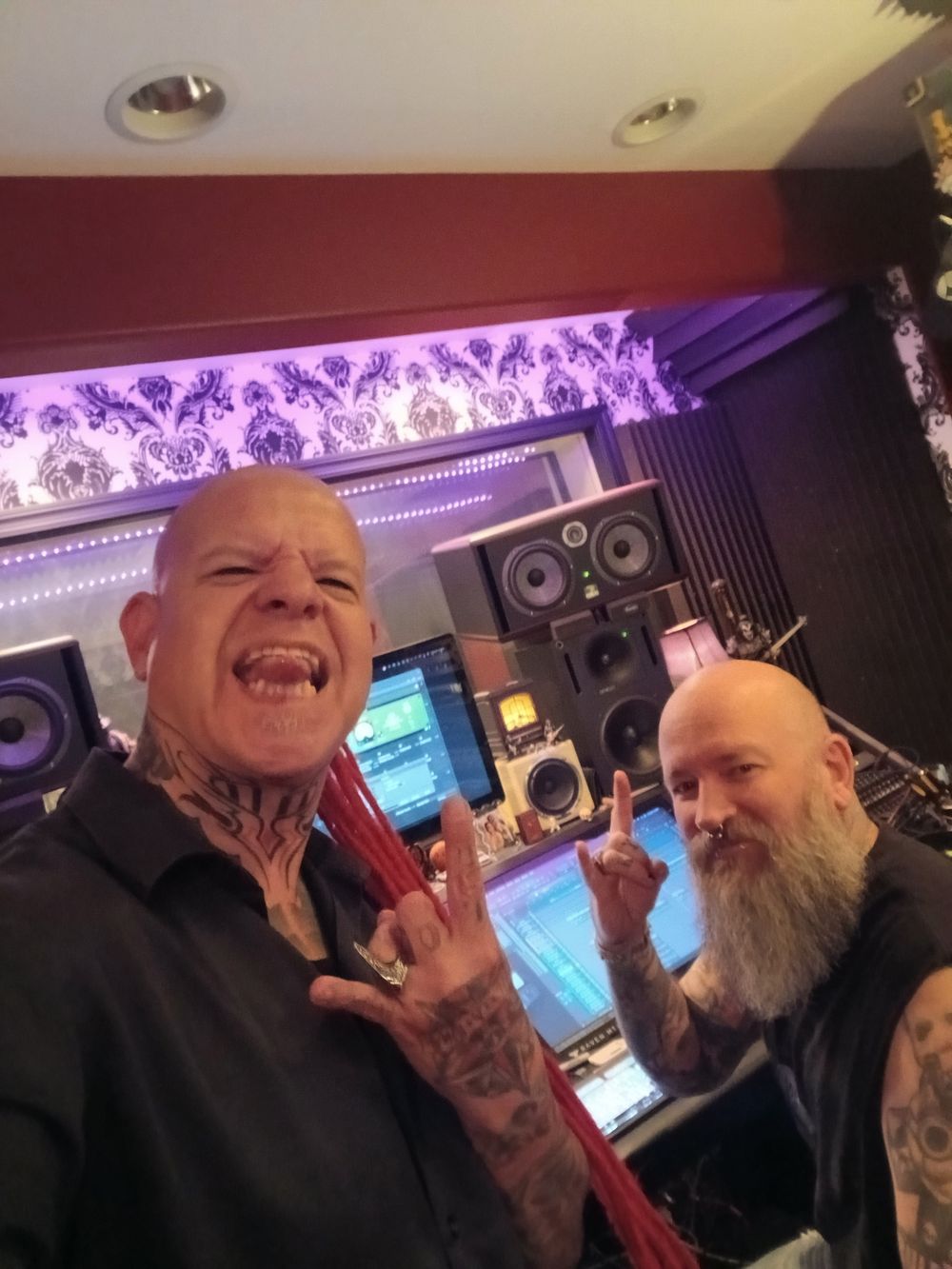 Recording with Lord Byron at Villain Recording.