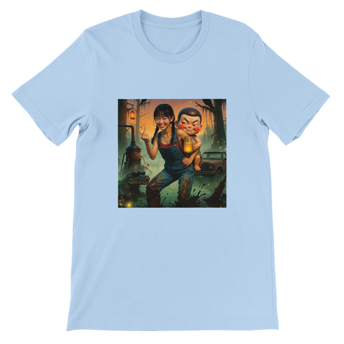 妹妹背着浪娃娃 - Unisex T-Shirt